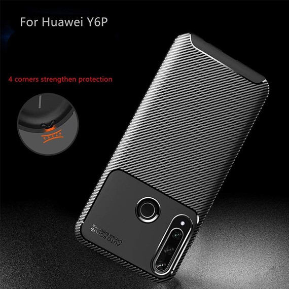 Huawei Y6P Kılıf CaseUp Fiber Design Kahverengi 3